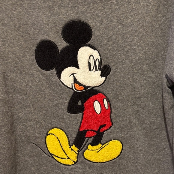 Disney Men's Charcoal Mickey Mouse Crewneck Sweater - Picture 2 of 2